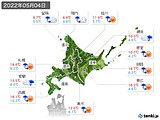 2022年05月04日の北海道地方の実況天気