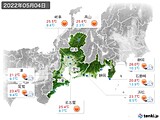 2022年05月04日の東海地方の実況天気