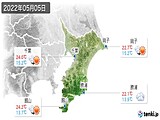 2022年05月05日の千葉県の実況天気