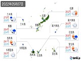 2022年05月07日の沖縄県の実況天気