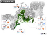 2022年05月08日の東海地方の実況天気