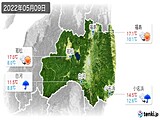 2022年05月09日の福島県の実況天気