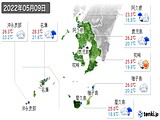 2022年05月09日の鹿児島県の実況天気