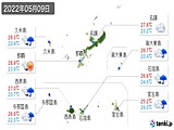 2022年05月09日の沖縄県の実況天気