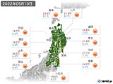 2022年05月10日の東北地方の実況天気