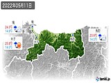 2022年05月11日の鳥取県の実況天気