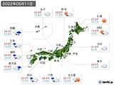 実況天気(2022年05月11日)