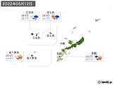 2022年05月12日の沖縄地方の実況天気