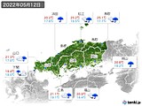 2022年05月12日の中国地方の実況天気