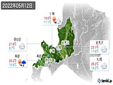 2022年05月12日の道央の実況天気