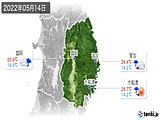 2022年05月14日の岩手県の実況天気