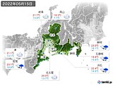2022年05月15日の東海地方の実況天気