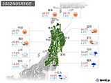 2022年05月16日の東北地方の実況天気