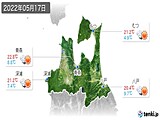 2022年05月17日の青森県の実況天気