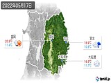 2022年05月17日の岩手県の実況天気