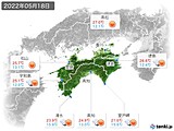 2022年05月18日の四国地方の実況天気