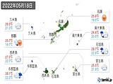 2022年05月18日の沖縄県の実況天気