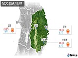 2022年05月18日の岩手県の実況天気