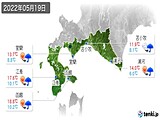 2022年05月19日の道南の実況天気