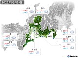 2022年05月20日の東海地方の実況天気