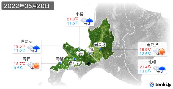 道央(2022年05月20日の天気