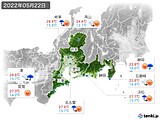 2022年05月22日の東海地方の実況天気