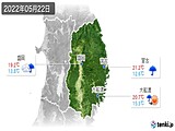 2022年05月22日の岩手県の実況天気