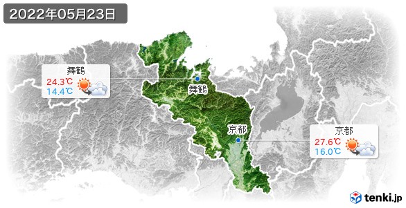京都府(2022年05月23日の天気