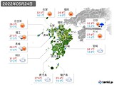2022年05月24日の九州地方の実況天気