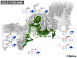 2022年05月26日の東海地方の実況天気