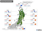 2022年05月28日の東北地方の実況天気