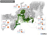 2022年05月28日の東海地方の実況天気