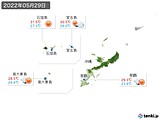 2022年05月29日の沖縄地方の実況天気