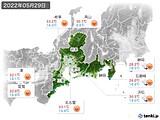 2022年05月29日の東海地方の実況天気