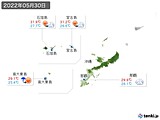 2022年05月30日の沖縄地方の実況天気