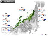 2022年05月30日の北陸地方の実況天気