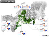 2022年05月30日の東海地方の実況天気