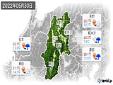 2022年05月30日の長野県の実況天気