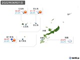 2022年06月01日の沖縄地方の実況天気