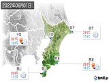 2022年06月01日の千葉県の実況天気