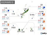 2022年06月01日の沖縄県の実況天気