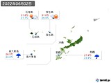 2022年06月02日の沖縄地方の実況天気