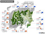 2022年06月03日の関東・甲信地方の実況天気