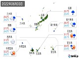 2022年06月03日の沖縄県の実況天気