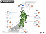 2022年06月04日の東北地方の実況天気