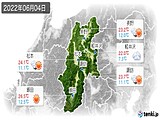 2022年06月04日の長野県の実況天気