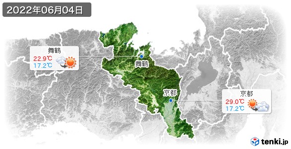 京都府(2022年06月04日の天気