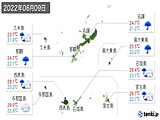 実況天気(2022年06月09日)