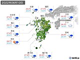 2022年06月10日の九州地方の実況天気