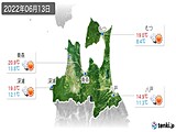 2022年06月13日の青森県の実況天気